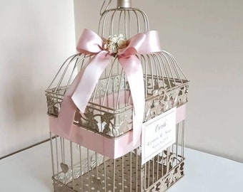 Small Bird Cage  Card Holder, Wedding Card Holder