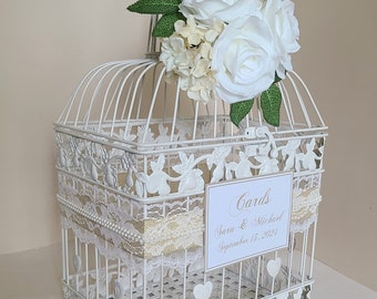 Large Bird Cage-Wedding card holder