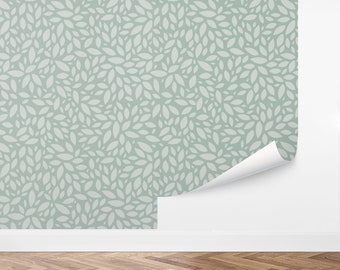 Custom Foliage Peel and Stick Wallpaper, Removable Wallpaper - Gentle Petals Wallpaper by Love vs. Design