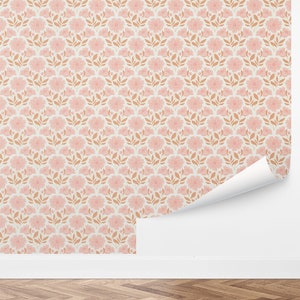 Custom Floral Peel and Stick Wallpaper, Removable Wallpaper - Sweet Blooms Wallpaper by Love vs. Design