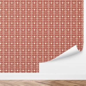 Custom Boho Peel and Stick Wallpaper, Removable Wallpaper - Geometric Boho by Love vs. Design