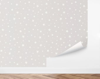 Custom Celestial Peel and Stick Wallpaper, Removable Wallpaper - Star Sparkle Wallpaper by Love vs. Design