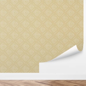 Custom Geometric Peel and Stick Wallpaper, Removable Wallpaper - Diamond Maze Wallpaper by Love vs. Design