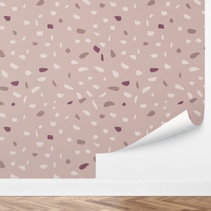 Custom Terrazzo Peel and Stick Wallpaper, Removable Wallpaper - Subtle Terrazzo Wallpaper by Love vs. Design
