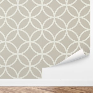 Custom Art Deco Peel and Stick Wallpaper, Removable Wallpaper - Circular Pattern Wallpaper by Love vs. Design