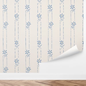 Custom Floral Peel and Stick Wallpaper, Removable Wallpaper - Little Lillies by Love vs. Design