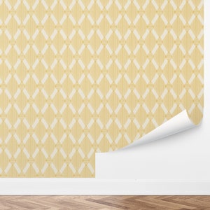 Custom Geometric Peel and Stick Wallpaper, Removable Wallpaper - Lined Diamonds Wallpaper by Love vs. Design