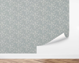 Custom Floral Peel and Stick Wallpaper, Removable Wallpaper - Cottage Garden by Love vs. Design