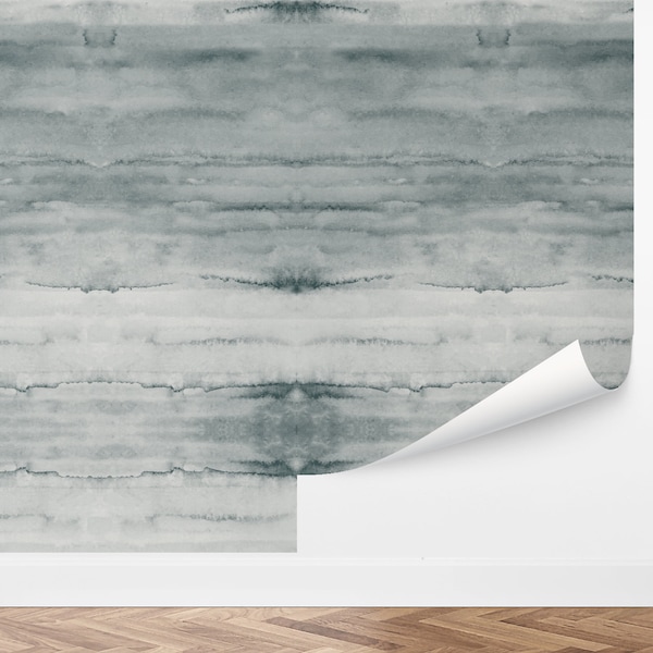 Custom Ombre Peel and Stick Wallpaper, Removable Wallpaper - Watercolor Dream Wallpaper by Love vs. Design