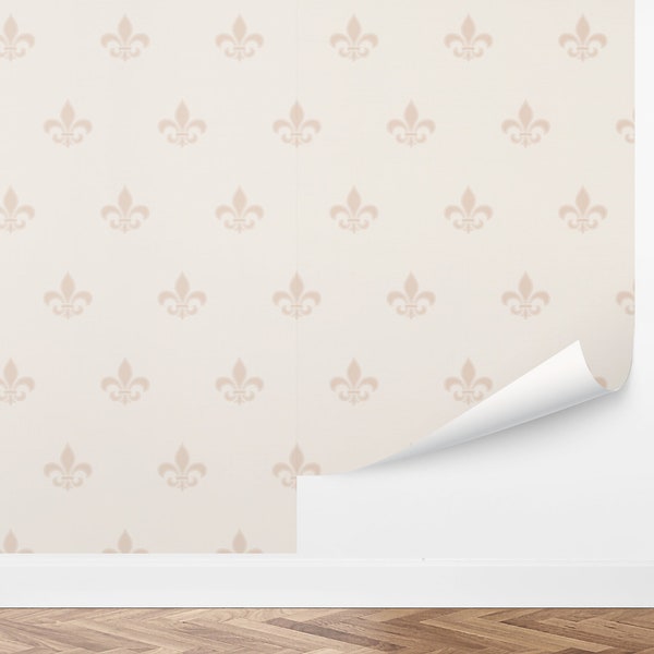 Fleur De Lis Peel and Stick Wallpaper Etsy