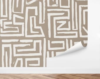 Custom Boho Peel and Stick Wallpaper, Removable Wallpaper - Modern Tribe by Love vs. Design