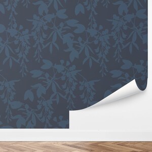 Custom Botanical Peel and Stick Wallpaper, Removable Wallpaper - In The Shade Wallpaper by Love vs. Design