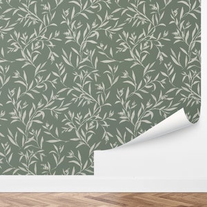 Custom Foliage Peel and Stick Wallpaper, Removable Wallpaper - Arbor Foliage Wallpaper by Love vs. Design