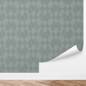 Custom Mid-Century Peel and Stick Wallpaper, Removable Wallpaper - Flax Minimalist by Love vs. Design