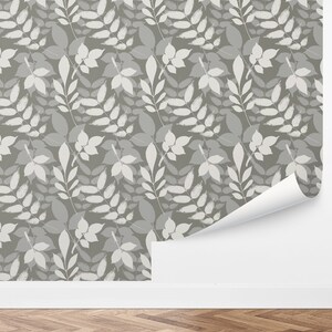 Custom Foliage Peel and Stick Wallpaper, Removable Wallpaper - Foliage Collage Wallpaper by Love vs. Design