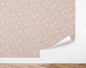 Custom Floral Peel and Stick Wallpaper, Removable Wallpaper - Textured Garden by Love vs. Design