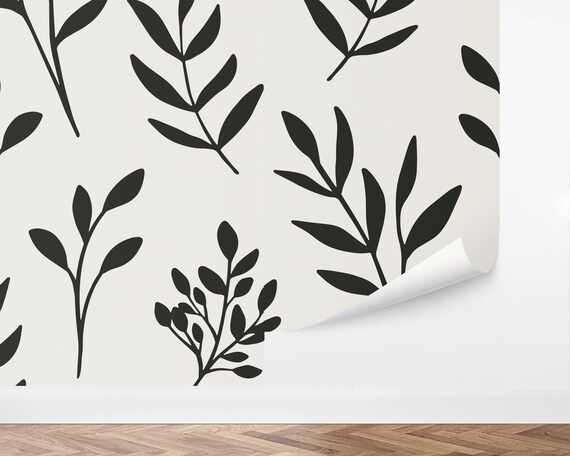 Custom Botanical Peel and Stick Wallpaper Removable Wallpaper 