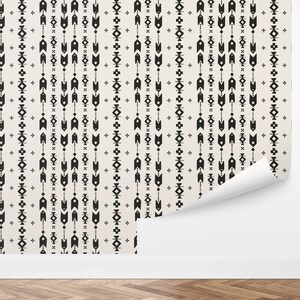 Custom Boho Peel and Stick Wallpaper, Removable Wallpaper - Geometric Stamps by Love vs. Design
