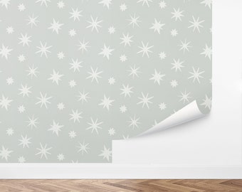 Custom Celestial Peel and Stick Wallpaper, Removable Wallpaper - Stars & Stardust Wallpaper by Love vs. Design