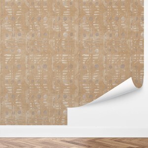 Geometric Texture Wallpaper - Abstract Hand-Drawn Modern Neutral Pattern, by Love Vs Design
