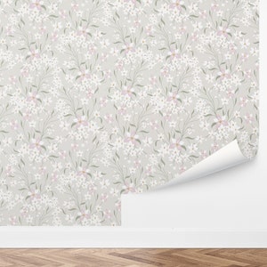 Custom Floral Peel and Stick Wallpaper, Removable Wallpaper - Wild Orchids by Love vs. Design