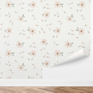 Custom Floral Peel and Stick Wallpaper, Removable Wallpaper - Soft Breeze by Love vs. Design