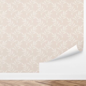 Custom Foliage Peel and Stick Wallpaper, Removable Wallpaper - Sweet Leaves Wallpaper by Love vs. Design