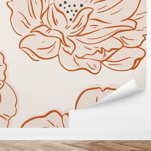 Custom Floral Peel and Stick Wallpaper, Removable Wallpaper - Happy Roses by Love vs. Design