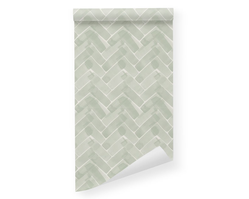 Custom Herringbone Peel and Stick Wallpaper Removable Etsy