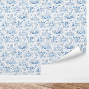 Custom Animal Peel and Stick Wallpaper, Removable Wallpaper - Sweet Woodland Wallpaper by Love vs. Design