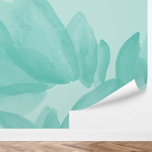 Custom Watercolor Peel and Stick Wallpaper, Removable Wallpaper -  Soft Petals Wallpaper by Love vs. Design