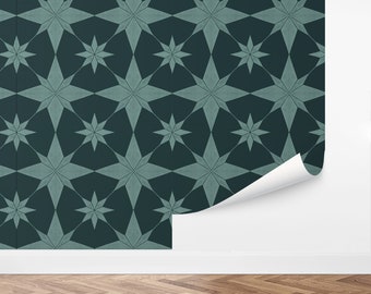 Custom Celestial Peel and Stick Wallpaper, Removable Wallpaper - Farmhouse Star Wallpaper by Love vs. Design
