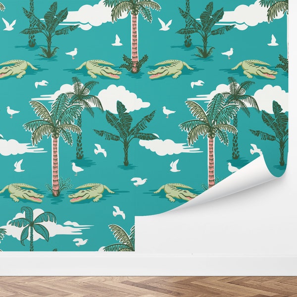 Alligator Wallpaper Etsy