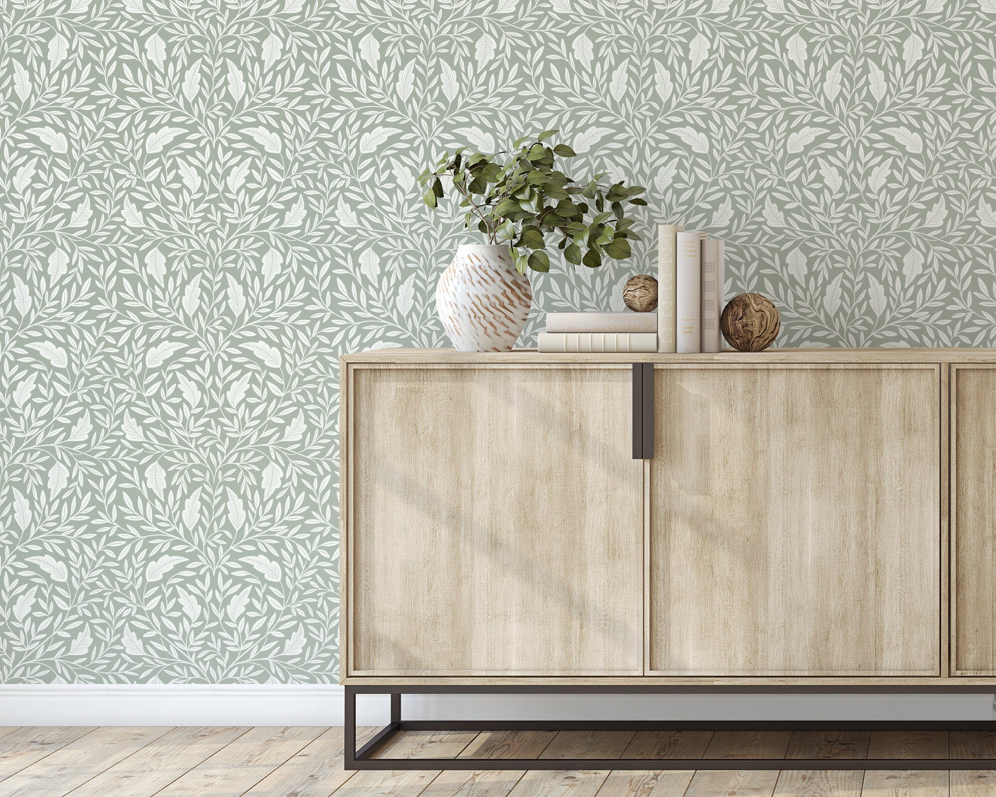 Custom Foliage Peel and Stick Wallpaper, Removable Wallpaper - Wild ...