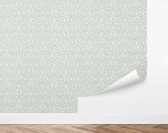 Woven Lotus Wallpaper | Flower, Botanical, Rustic, Farmhouse, Cottagecore, Hygge, Shabby Chic, Fun | Peel and Stick, Removable, Custom Color