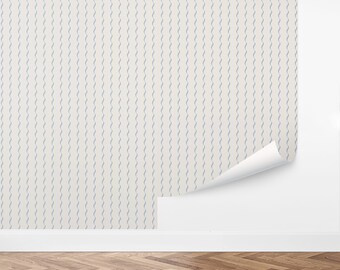 Custom Striped Peel and Stick Wallpaper, Removable Wallpaper - Striped Ribbons Wallpaper by Love vs. Design
