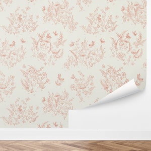 Custom Kids Peel and Stick Wallpaper, Removable Wallpaper - Mushrooms & Fairies Wallpaper by Love vs. Design