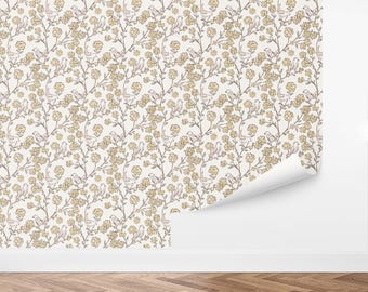 Custom Bird Peel and Stick Wallpaper, Removable Wallpaper - Sumi Birds Wallpaper by Love vs. Design