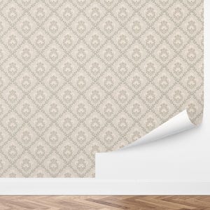 Floral Trellis Wallpaper Vintage Blush Pink Sage Green, by Love Vs Design