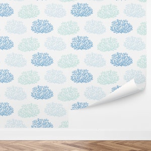 Custom Kids Peel and Stick Wallpaper, Removable Wallpaper - Sea Coral Wallpaper by Love vs. Design