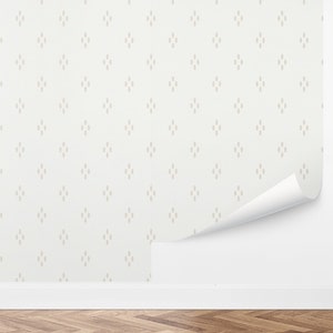 Custom Boho Peel and Stick Wallpaper, Removable Wallpaper - Rhombus Dots by Love vs. Design
