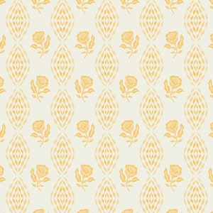 Custom Mid-Century Peel and Stick Wallpaper, Removable Wallpaper - Isabella Peony by Love vs. Design