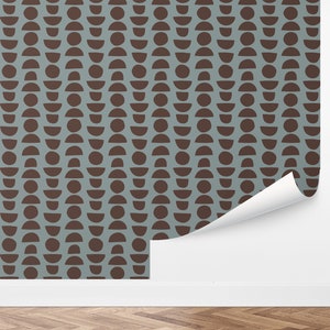Custom Mid-Century Peel and Stick Wallpaper, Removable Wallpaper - Century Grotto by Love vs. Design
