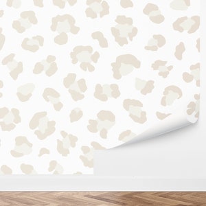 Custom Animal Print Peel and Stick Wallpaper, Removable Wallpaper - Leopard Print Wallpaper by Love vs. Design