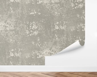 Custom Industrial Peel and Stick Wallpaper, Removable Wallpaper - Weathered Metal Wallpaper by Love vs. Design