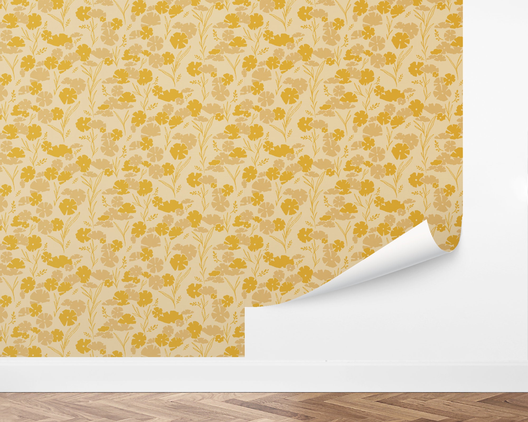 70s Yellow Wallpaper - Etsy 70s Yellow Wallpaper - Etsy