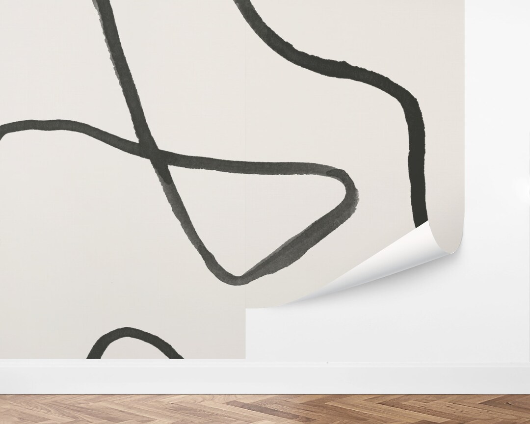 Custom Abstract Peel and Stick Wallpaper, Removable Wallpaper ...