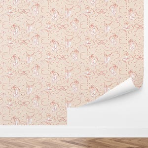 Twirling Ballerinas Ballet Wallpaper, Girls Room & Nursery Dance Wall Decor, by Love Vs Design