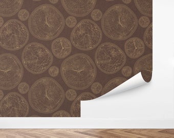 Custom Woodgrain Peel and Stick Wallpaper, Removable Wallpaper - Lumber Yard Wallpaper by Love vs. Design