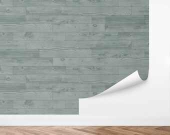 Custom Woodgrain Peel and Stick Wallpaper, Removable Wallpaper - Distressed Wood Wallpaper by Love vs. Design